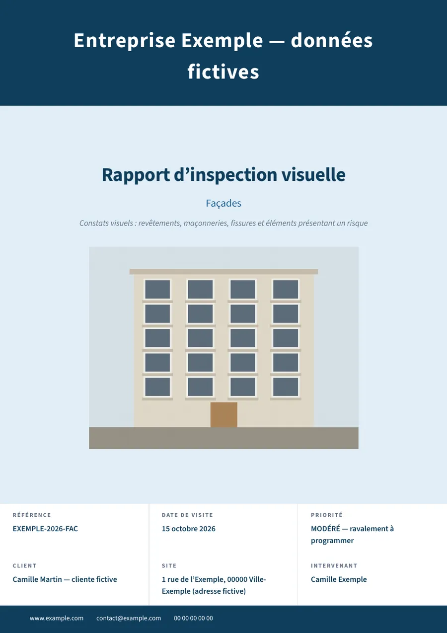 Rapport d’inspection visuelle de façade — page 1 sur 10 (ouvre le PDF)