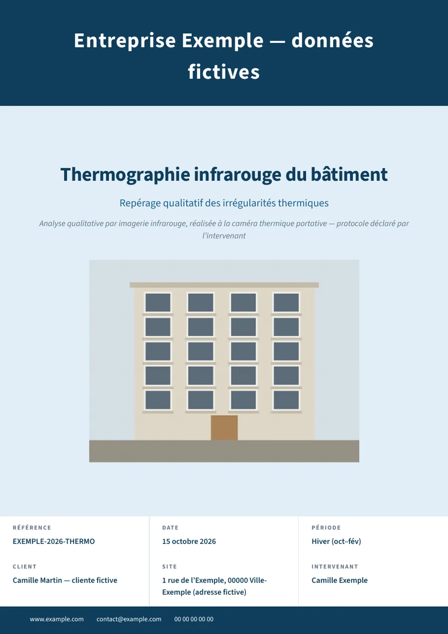Rapport de thermographie infrarouge du bâtiment — page 1 sur 8 (ouvre le PDF)