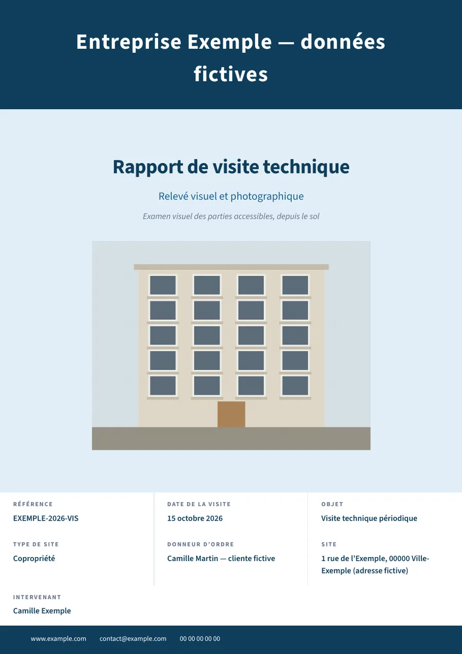 Rapport de visite technique d’immeuble — page 1 sur 8 (ouvre le PDF)